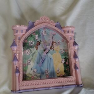 Disney Princess Castle Clock - Pink and Purple